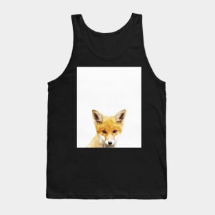 Baby fox print, Nursery, Animal, Kids room, Minimalist, Modern art, Wall art, Woodland Tank Top